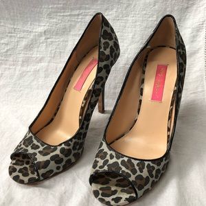 Betsey Johnson leopard print heels